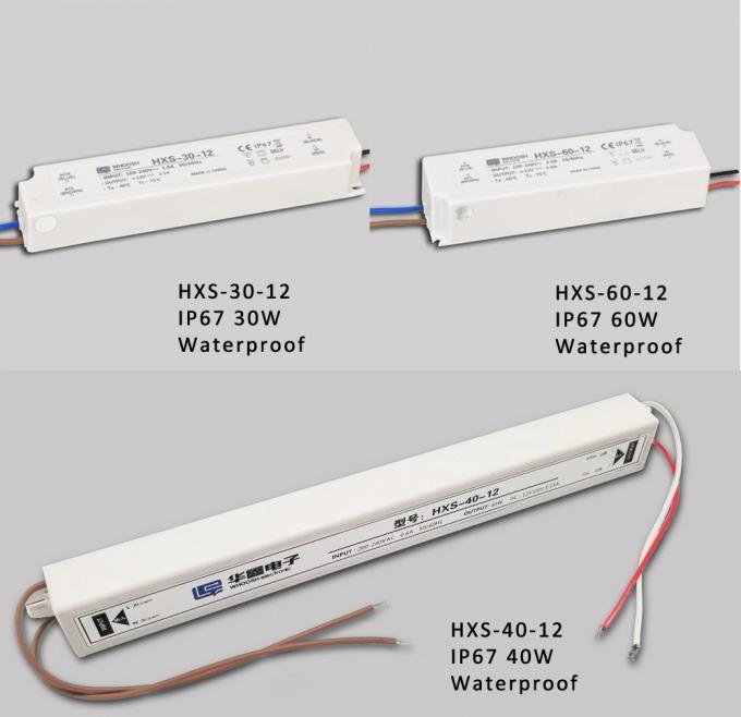 transformadores de salida única impermeable de voltio LED de la fuente de alimentación de 40W IP67 24 0