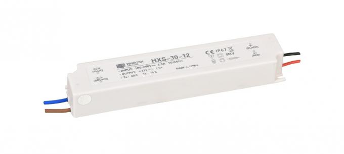 Conductor impermeable de vivienda plástico de la fuente de alimentación de 2.5A IP67 30W 12V LED 0